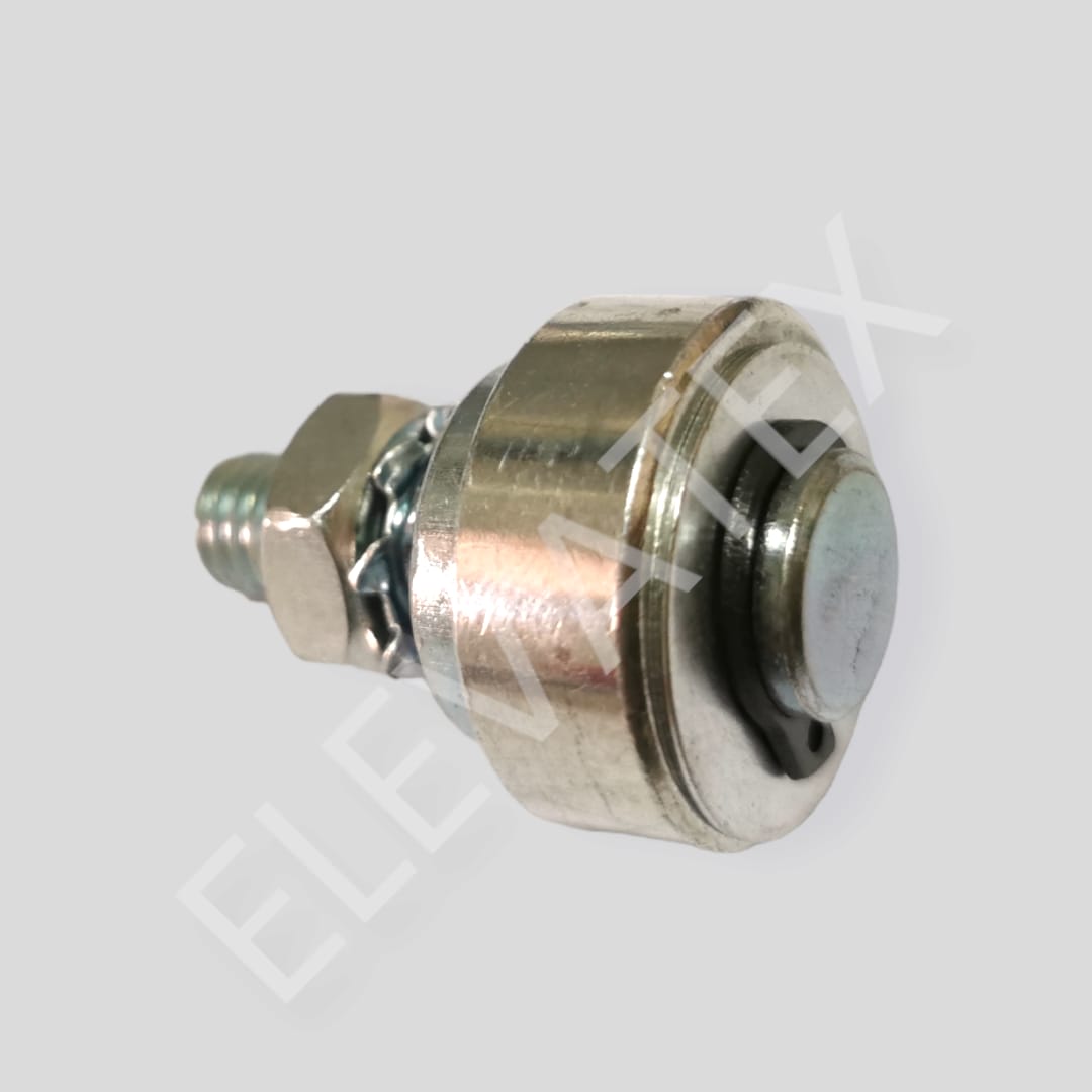 Rueda de acero centrica eje 25xM8, (longitud 36mm) / CÓDIGO 1542