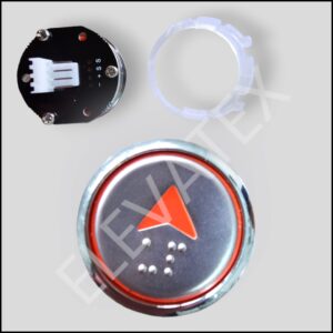 Pulsador Hyunday Led rojo 35mm numero subida / CODIGO 1641-NS